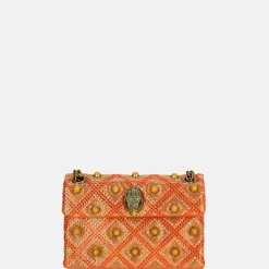 Schoudertassen^Kurt Geiger mini Kensington schoudertas strass jewel red combi