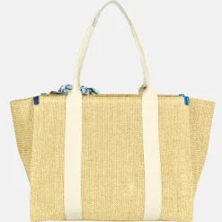 Shoppers^Kurt Geiger Southbank tote shopper raffia XXL beige combi