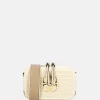 Crossbody Tassen^Laurent David crossbody tas raffia taupe