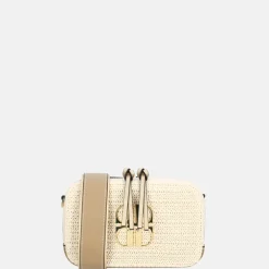 Crossbody Tassen^Laurent David crossbody tas raffia taupe