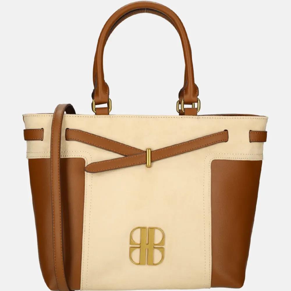 Handtassen^Laurent David handtas cognac