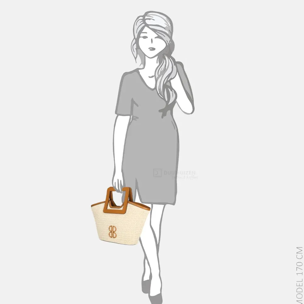 Handtassen^Laurent David handtas cognac