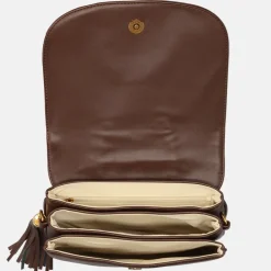 Schoudertassen^Laurent David schoudertas dark brown