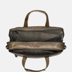 Heren Laptoptassen^Leonhard Heyden Porto laptoptas 15 inch grey brown