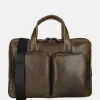 Heren Laptoptassen^Leonhard Heyden Porto 14 inch laptoptas grey brown