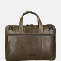 Heren Laptoptassen^Leonhard Heyden Porto 14 inch laptoptas grey brown