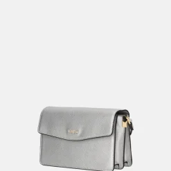 Crossbody Tassen^Liu Jo Saffiano crossbody tas silver