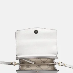 Crossbody Tassen^Liu Jo Saffiano crossbody tas silver