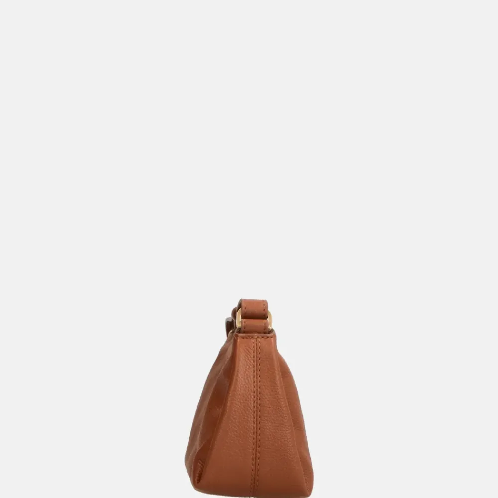 Schoudertassen^Loulou Essentiels Lisa schoudertas cognac