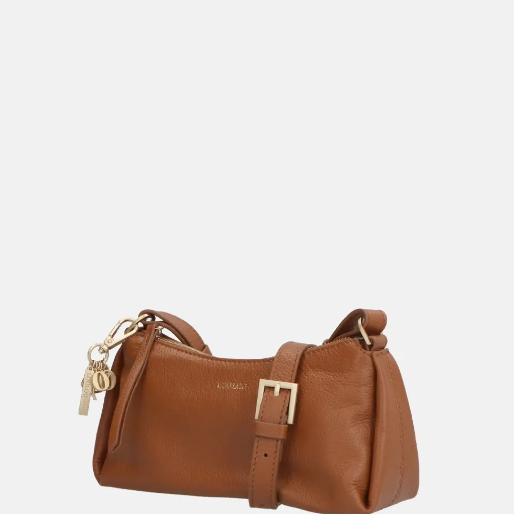 Schoudertassen^Loulou Essentiels Lisa schoudertas cognac