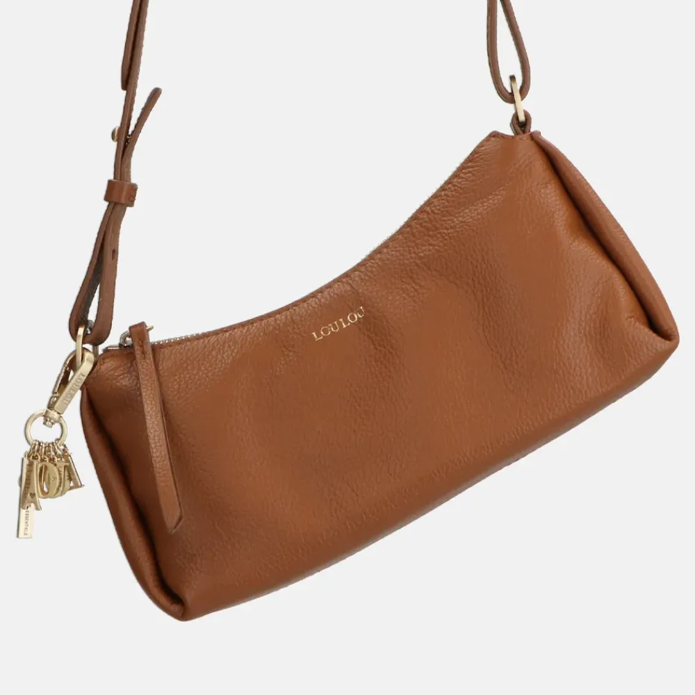 Schoudertassen^Loulou Essentiels Lisa schoudertas cognac