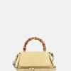 Handtassen^Loulou Essentiels Mae Bamboo handtas sorbet yellow