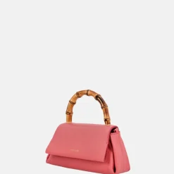 Handtassen^Loulou Essentiels Mae Bamboo handtas grapefruit