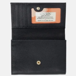 Dames Portemonnees^Loulou Essentiels Petite Fleur portemonnee S dark blue