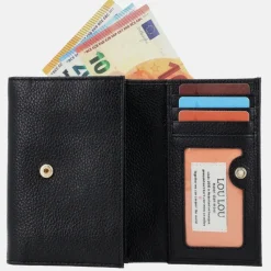 Dames Portemonnees^Loulou Essentiels Petite Fleur portemonnee S black