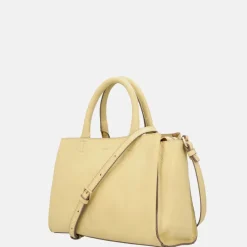 Handtassen^Loulou Essentiels Vera handtas M sorbet yellow