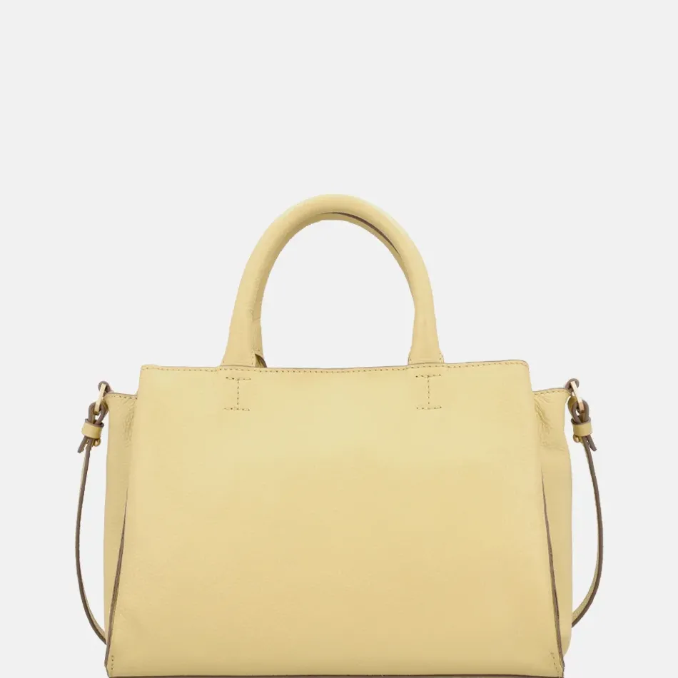 Handtassen^Loulou Essentiels Vera handtas M sorbet yellow