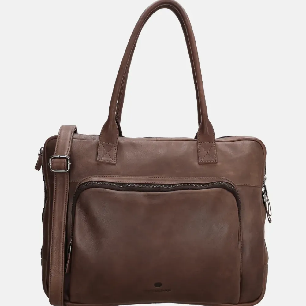 Heren Laptoptassen | Dames Laptoptassen^Micmacbags Everyday laptoptas 15 inch donkerbruin