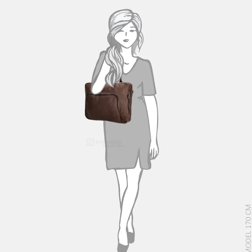 Heren Laptoptassen | Dames Laptoptassen^Micmacbags Everyday laptoptas 15 inch donkerbruin