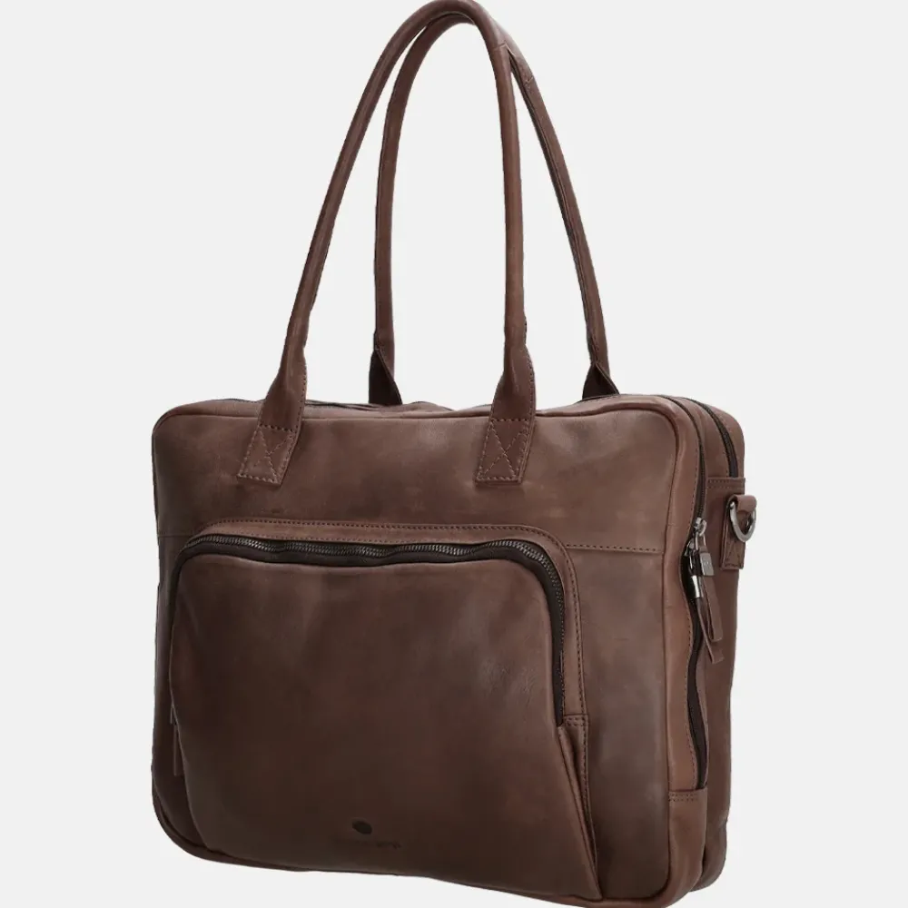 Heren Laptoptassen | Dames Laptoptassen^Micmacbags Everyday laptoptas 15 inch donkerbruin