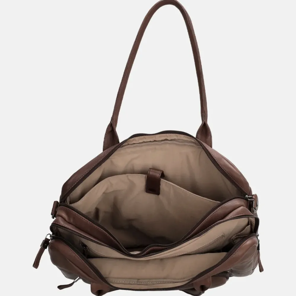 Heren Laptoptassen | Dames Laptoptassen^Micmacbags Everyday laptoptas 15 inch donkerbruin