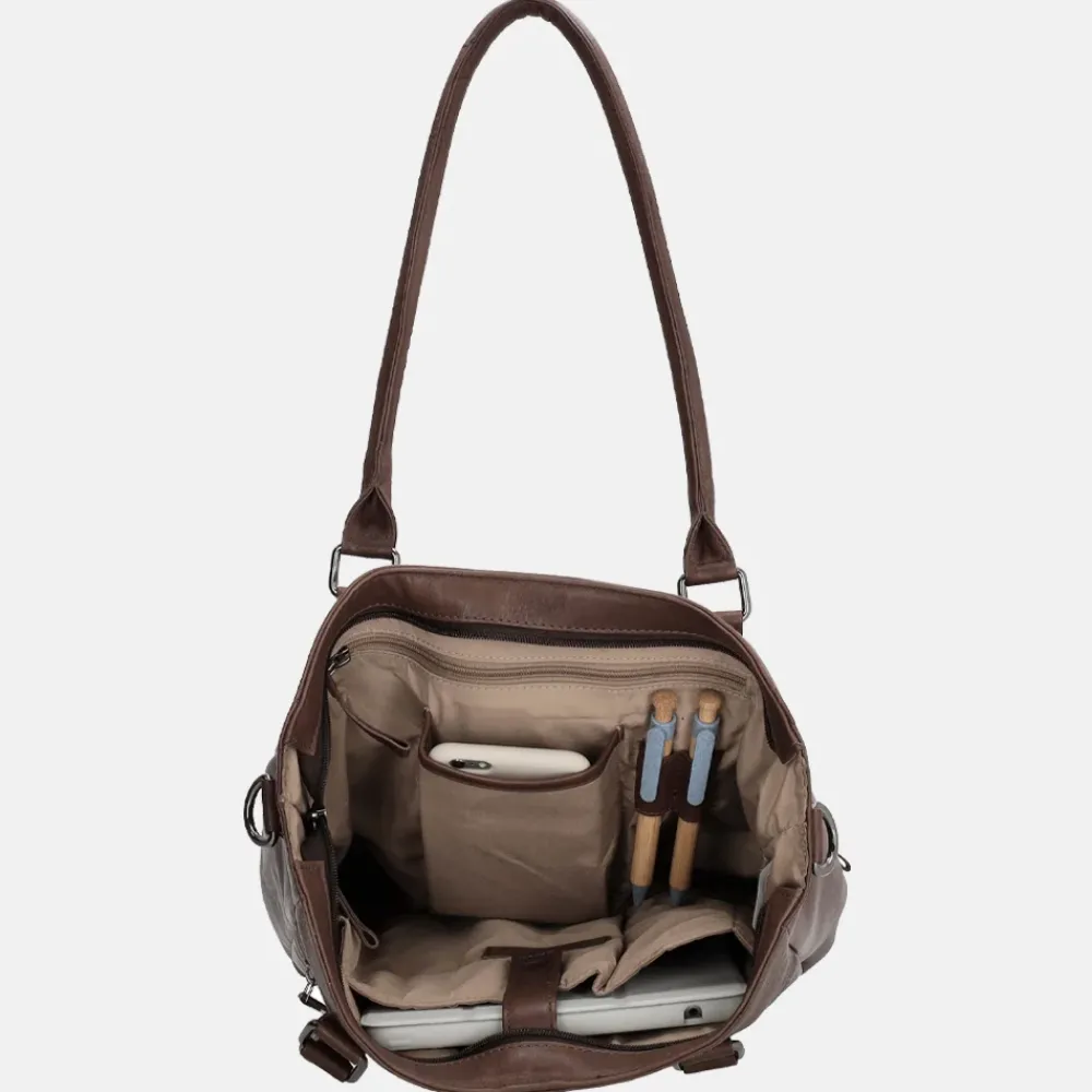 Schoolhandtassen | Dames Laptoptassen^Micmacbags Everyday shopper donkerbruin
