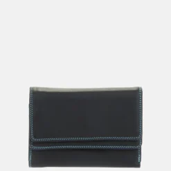 Dames Portemonnees^Mywalit Double flap portemonnee black pace