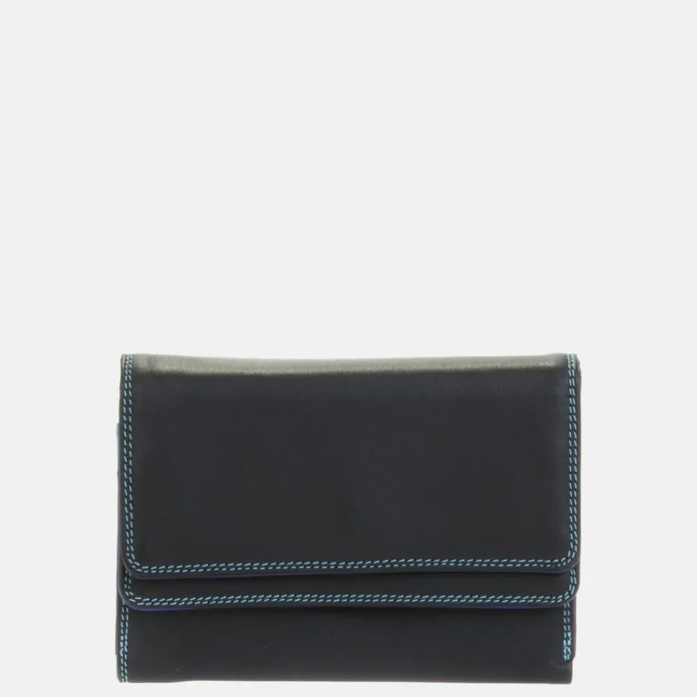 Dames Portemonnees^Mywalit Double flap portemonnee black pace