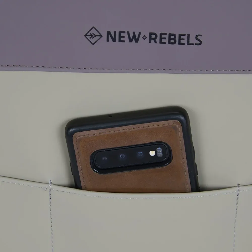 School Rugzakken | School Rugzakken^New Rebels Fane rugzak 15.6 inch purple beige