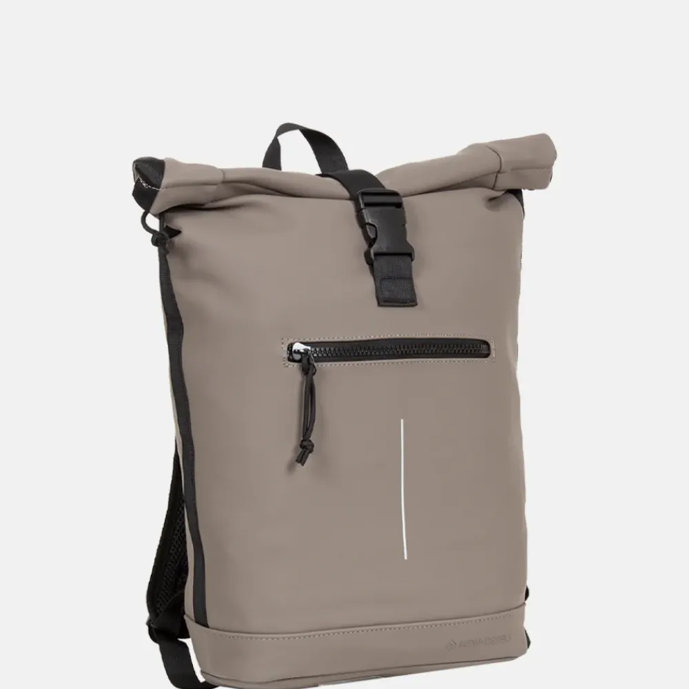 School Rugzakken | School Rugzakken^New Rebels Mart laptoprugzak 15 inch taupe