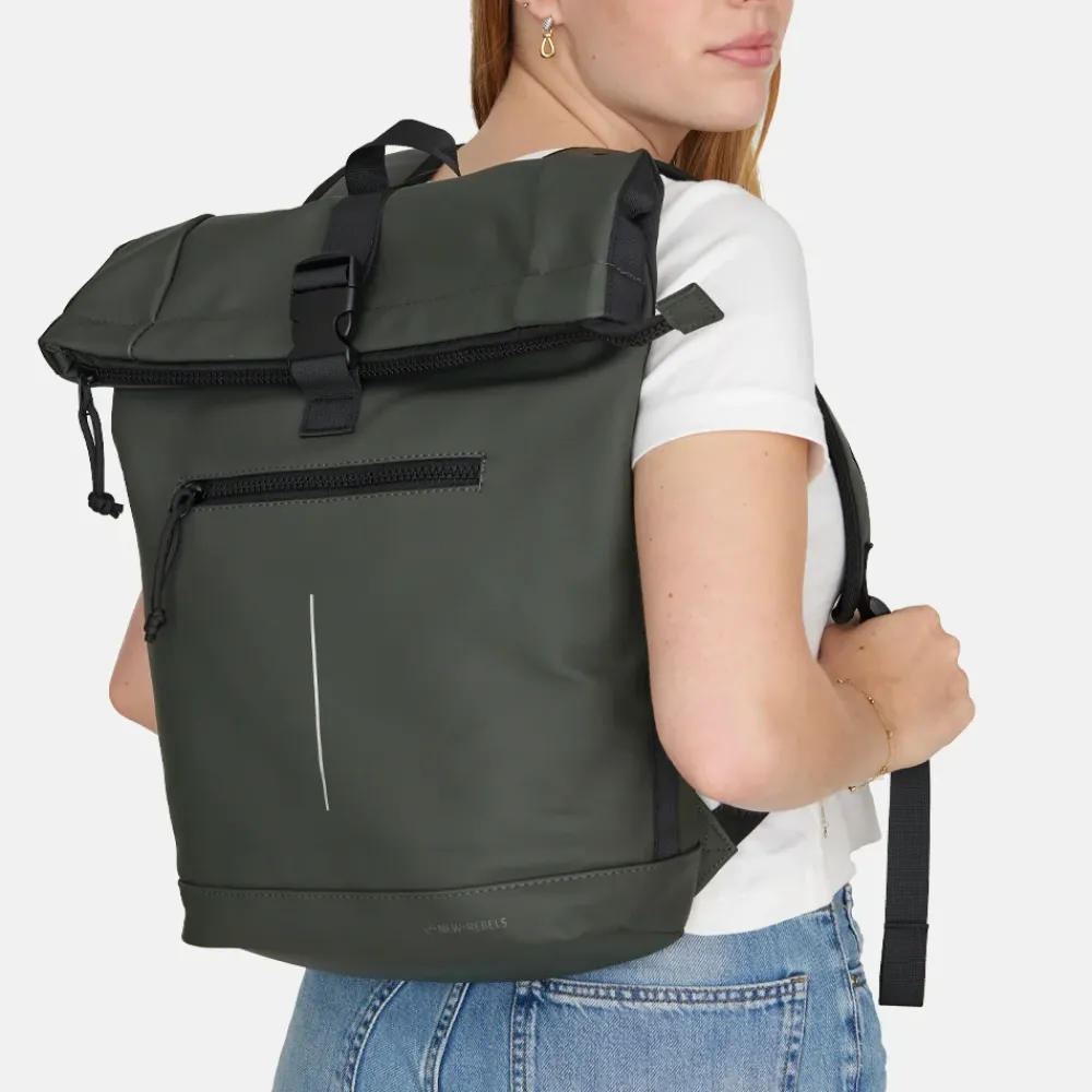 School Rugzakken | School Rugzakken^New Rebels Mart laptoprugzak 15 inch night dark green