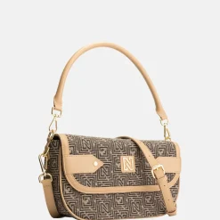 Schoudertassen^Nikkie Hale Tweed schoudertas caramel