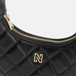 Schoudertassen^Nikkie Isla Diamond schoudertas black