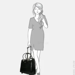 Business Trolleys | Business Trolleys^Olivia Lauren business trolley croco noir