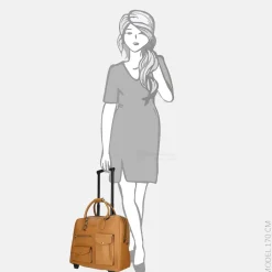 Business Trolleys | Business Trolleys^Olivia Lauren Denver business trolley 17 inch cognac