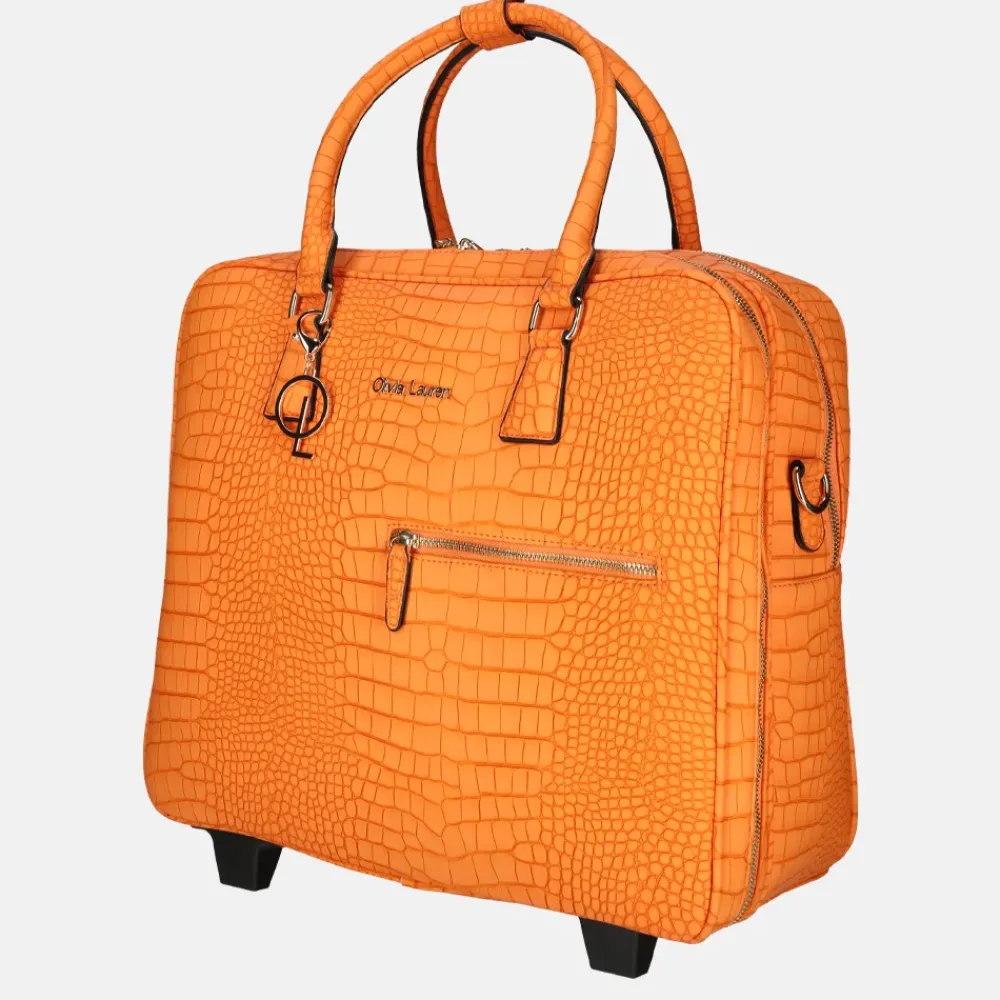 Business Trolleys | Business Trolleys^Olivia Lauren Phoebe business trolley croco orange