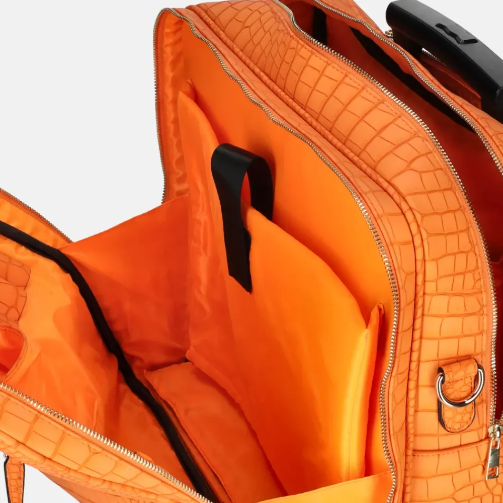 Business Trolleys | Business Trolleys^Olivia Lauren Phoebe business trolley croco orange