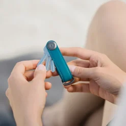 Sleuteletuis^Orbitkey 2.0 Crazy horse sleuteletui teal