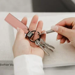 Sleutelhangers^Orbitkey Loop Keychain Leather cotton candy