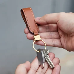 Sleutelhangers^Orbitkey Loop Keychain Leather caramel