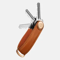 Sleuteletuis^Orbitkey 2.0 Pebbled Leather sleuteletui amber