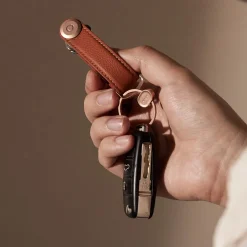 Sleuteletuis^Orbitkey 2.0 Pebbled Leather sleuteletui amber