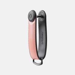 Sleutelhangers^Orbitkey Hybrid Leather sleutelhanger pastel pink