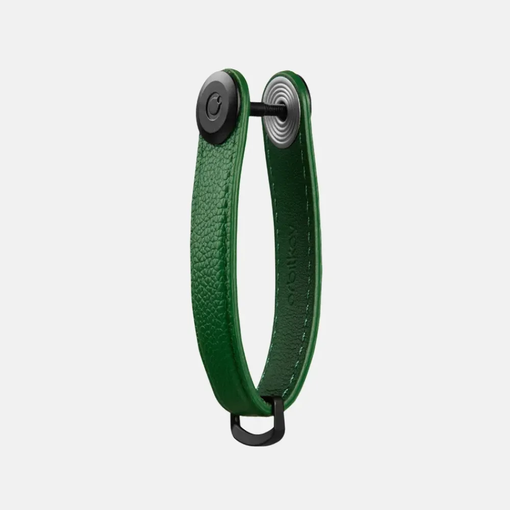 Sleuteletuis^Orbitkey Key Organizer 2.0 pebbled leather emerald