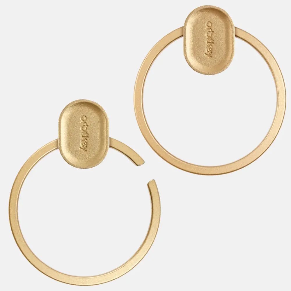 Sleutelhangers^Orbitkey ring v2 yellow gold