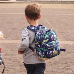 Kinderrugzakken Met Naam | Kinderrugzakken^Pick and Pack Pick & Pack Happy Jungle kinderrugzak S navy