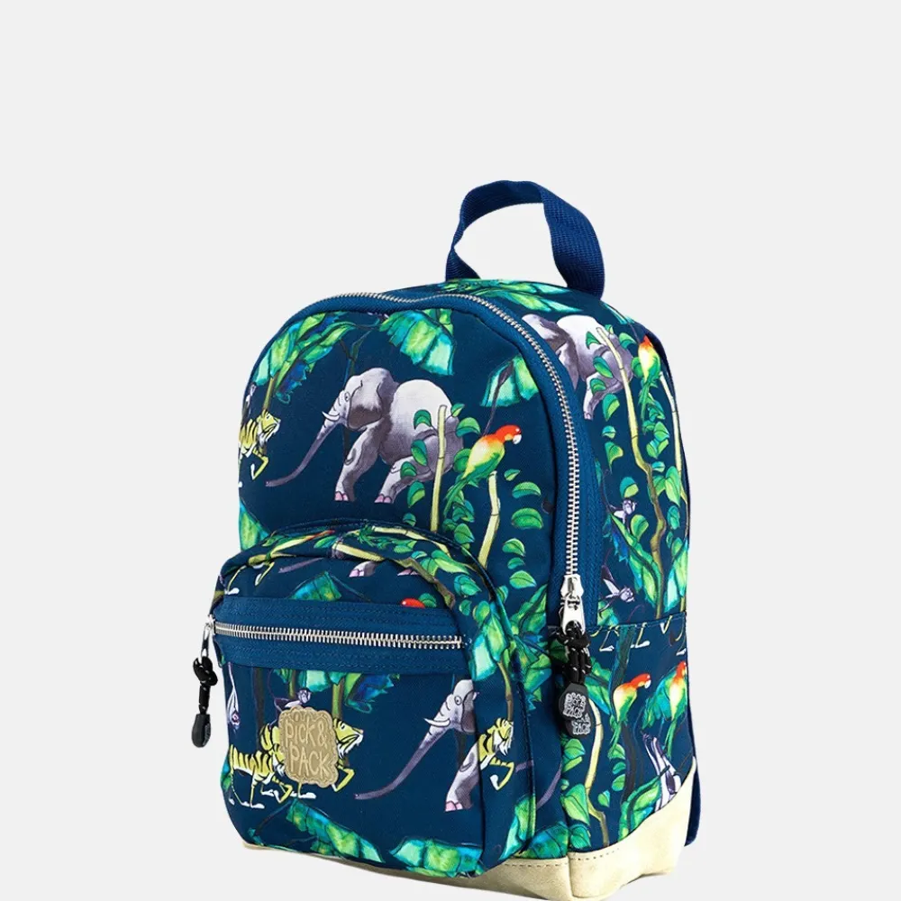 Kinderrugzakken Met Naam | Kinderrugzakken^Pick and Pack Pick & Pack Happy Jungle kinderrugzak S navy