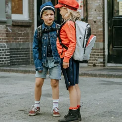 Kinderrugzakken Met Naam | Kinderrugzakken^Pick and Pack Pick & Pack Shark kinderrugzak M grey
