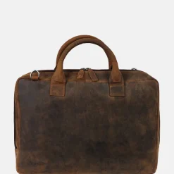 Heren Laptoptassen^Plevier Adler laptoptas 17 inch donkerbruin