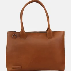 Dames Laptoptassen | Heren Laptoptassen^Plevier Amber shopper 15 inch cognac